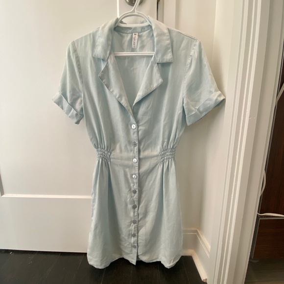 Like New - Zara Light Blue Denim Dress - Size Small - Picture 1 of 2